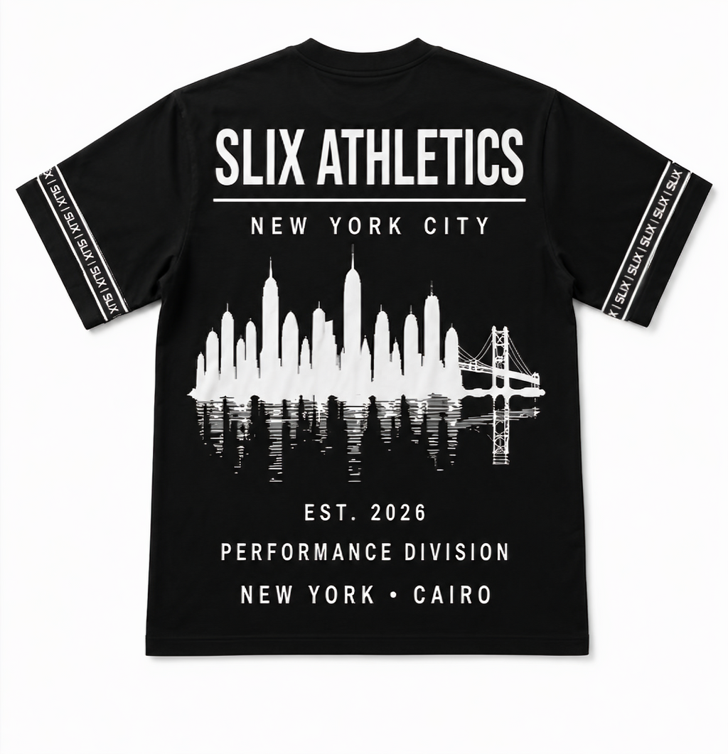 SLIX ATHLETICS MIDNIGHT BLACK TEE