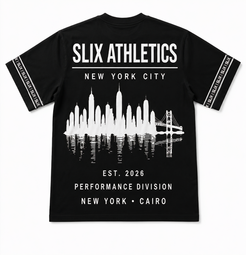 SLIX ATHLETICS MIDNIGHT BLACK TEE